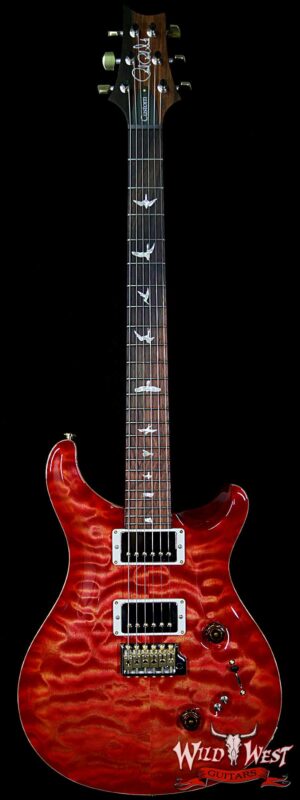 PRS Wood Library Quilt 10 Top Custom 24-08 Flame Mahogany Neck Brazilian Rosewood Fretboard Blood Orange
