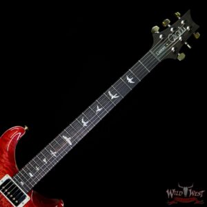 PRS Wood Library Quilted 10 Top Custom 24-08 Flame Mahogany Neck Brazilian Rosewood Fretboard Blood Orange - Image 8