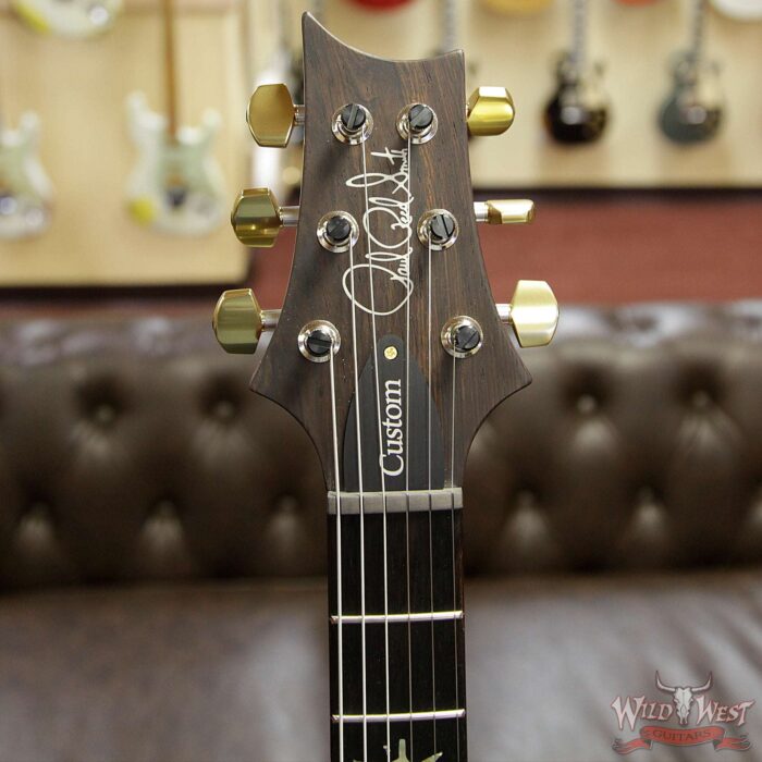 PRS Wood Library Quilted 10 Top Custom 24-08 Flame Mahogany Neck Brazilian Rosewood Fretboard Blood Orange - Image 13