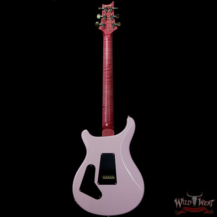 PRS Wood Library Quilted 10 Top Custom 24/08 Flame Maple Neck Brazilian Rosewood Fretboard Bonnie Pink - Image 6