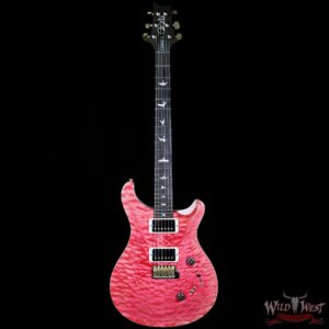 PRS Wood Library Quilted 10 Top Custom 24/08 Flame Maple Neck Brazilian Rosewood Fretboard Bonnie Pink - Image 5