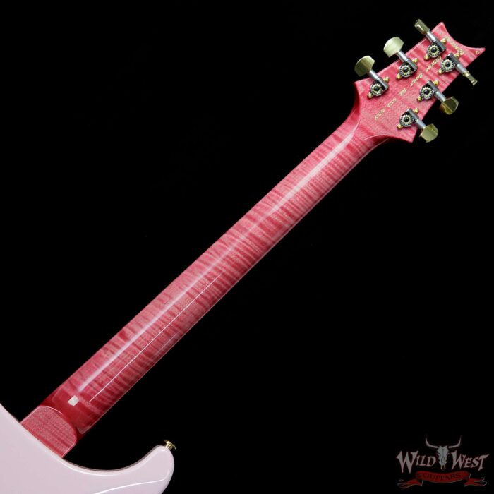 PRS Wood Library Quilted 10 Top Custom 24/08 Flame Maple Neck Brazilian Rosewood Fretboard Bonnie Pink - Image 12