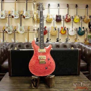 PRS Wood Library Quilted 10 Top Custom 24/08 Flame Maple Neck Brazilian Rosewood Fretboard Bonnie Pink - Image 11