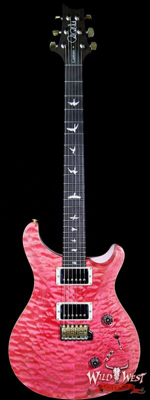 PRS Wood Library Quilted 10 Top Custom 24/08 Flame Maple Neck Brazilian Rosewood Fretboard Bonnie Pink