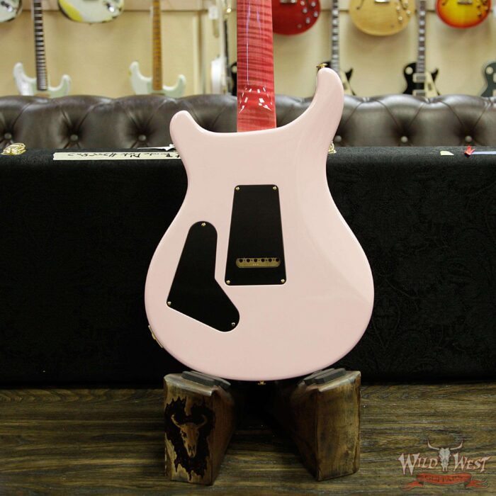 PRS Wood Library 10 Top Custom 24-08 Quilt Top Flame Maple Neck Brazilian Rosewood Board Bonnie Pink - Image 14