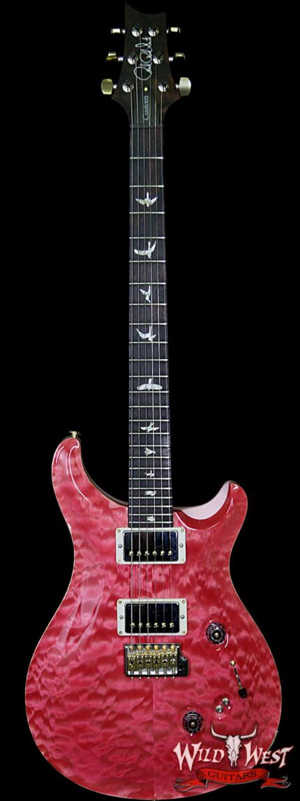 PRS Wood Library 10 Top Custom 24-08 Quilt Top Flame Maple Neck Brazilian Rosewood Board Bonnie Pink