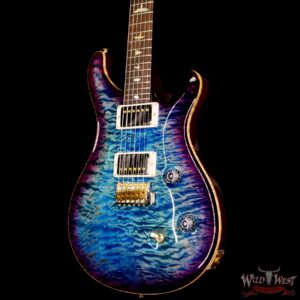 Paul Reed Smith PRS Wood Library 10 Top Quilt Custom 24 Brazilian Rosewood Fingerboard Aquabluex Purple Burst - Image 2