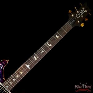 Paul Reed Smith PRS Wood Library 10 Top Quilt Custom 24 Brazilian Rosewood Fingerboard Aquabluex Purple Burst - Image 4
