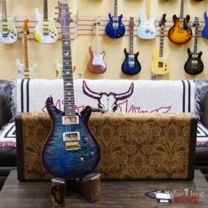 Paul Reed Smith PRS Wood Library 10 Top Quilt Custom 24 Brazilian Rosewood Fingerboard Aquabluex Purple Burst - Image 6