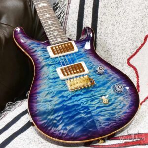 Paul Reed Smith PRS Wood Library 10 Top Quilt Custom 24 Brazilian Rosewood Fingerboard Aquabluex Purple Burst - Image 8
