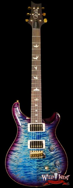 Paul Reed Smith PRS Wood Library 10 Top Quilt Custom 24 Brazilian Rosewood Fingerboard Aquabluex Purple Burst