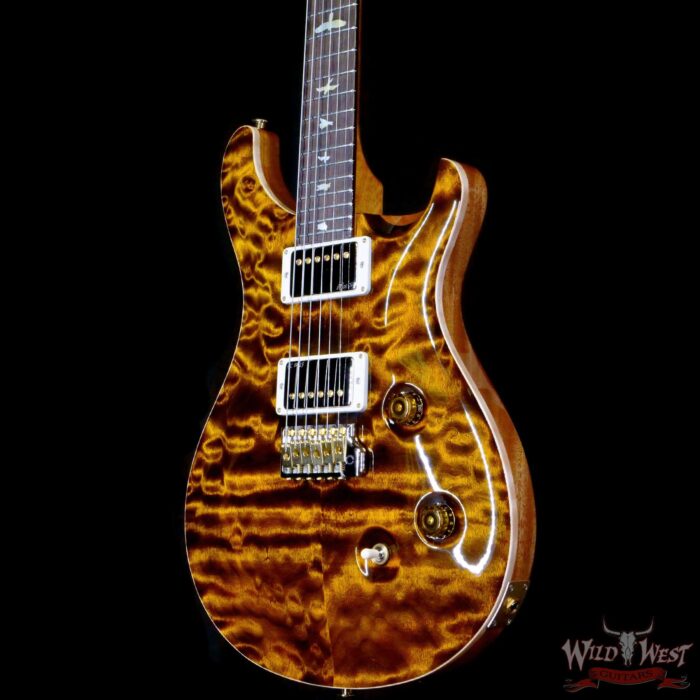 Paul Reed Smith PRS Wood Library 10 Top Quilt Custom 24 Brazilian Rosewood Fingerboard Yellow Tiger - Image 2