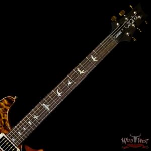 Paul Reed Smith PRS Wood Library 10 Top Quilt Custom 24 Brazilian Rosewood Fingerboard Yellow Tiger - Image 4