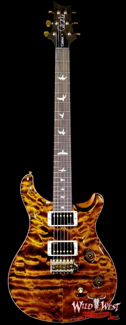 Paul Reed Smith PRS Wood Library 10 Top Quilt Custom 24 Brazilian Rosewood Fingerboard Yellow Tiger