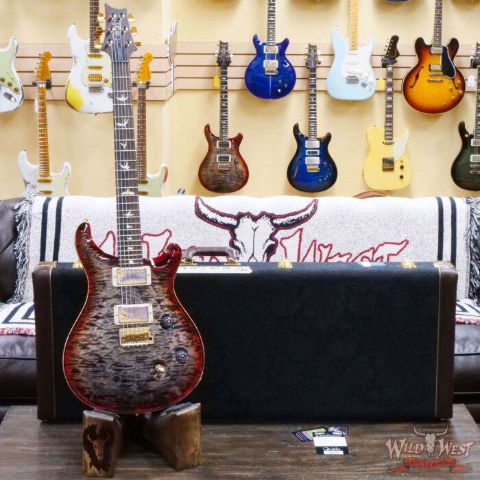 Paul Reed Smith PRS Wood Library 10 Top Quilt Custom 24 Brazilian Rosewood Board Charcoal Cherry Burst 7.30 LBS (US Only / No International Shipping) - Image 5