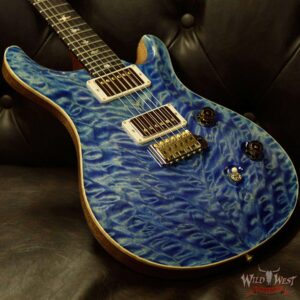 PRS Wood Library 10 Top Custom 24 Quilt Top Brazilian Rosewood Board Faded Blue Jean - Image 13