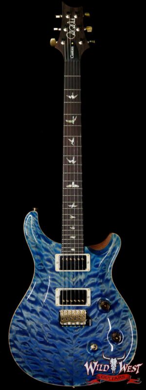 PRS Wood Library 10 Top Custom 24 Quilt Top Brazilian Rosewood Board Faded Blue Jean