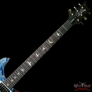 PRS Wood Library 10 Top Custom 24 Quilt Top Brazilian Rosewood Board Faded Blue Jean - Image 8
