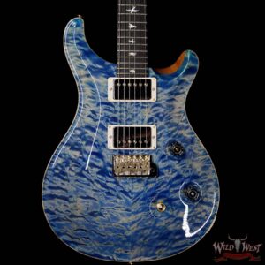 PRS Wood Library 10 Top Custom 24 Quilt Maple Top Ebony Fingerboard Faded Blue Jean - Image 3