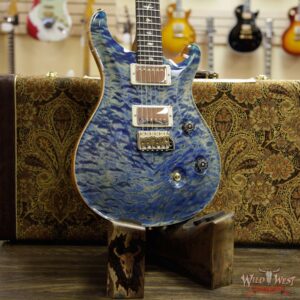 PRS Wood Library 10 Top Custom 24 Quilt Maple Top Ebony Fingerboard Faded Blue Jean - Image 12