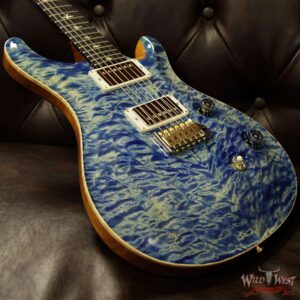 PRS Wood Library 10 Top Custom 24 Quilt Maple Top Ebony Fingerboard Faded Blue Jean - Image 13