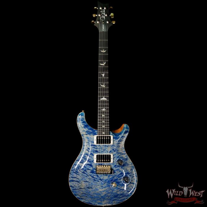 PRS Wood Library 10 Top Custom 24 Quilt Maple Top Ebony Fingerboard Faded Blue Jean - Image 4