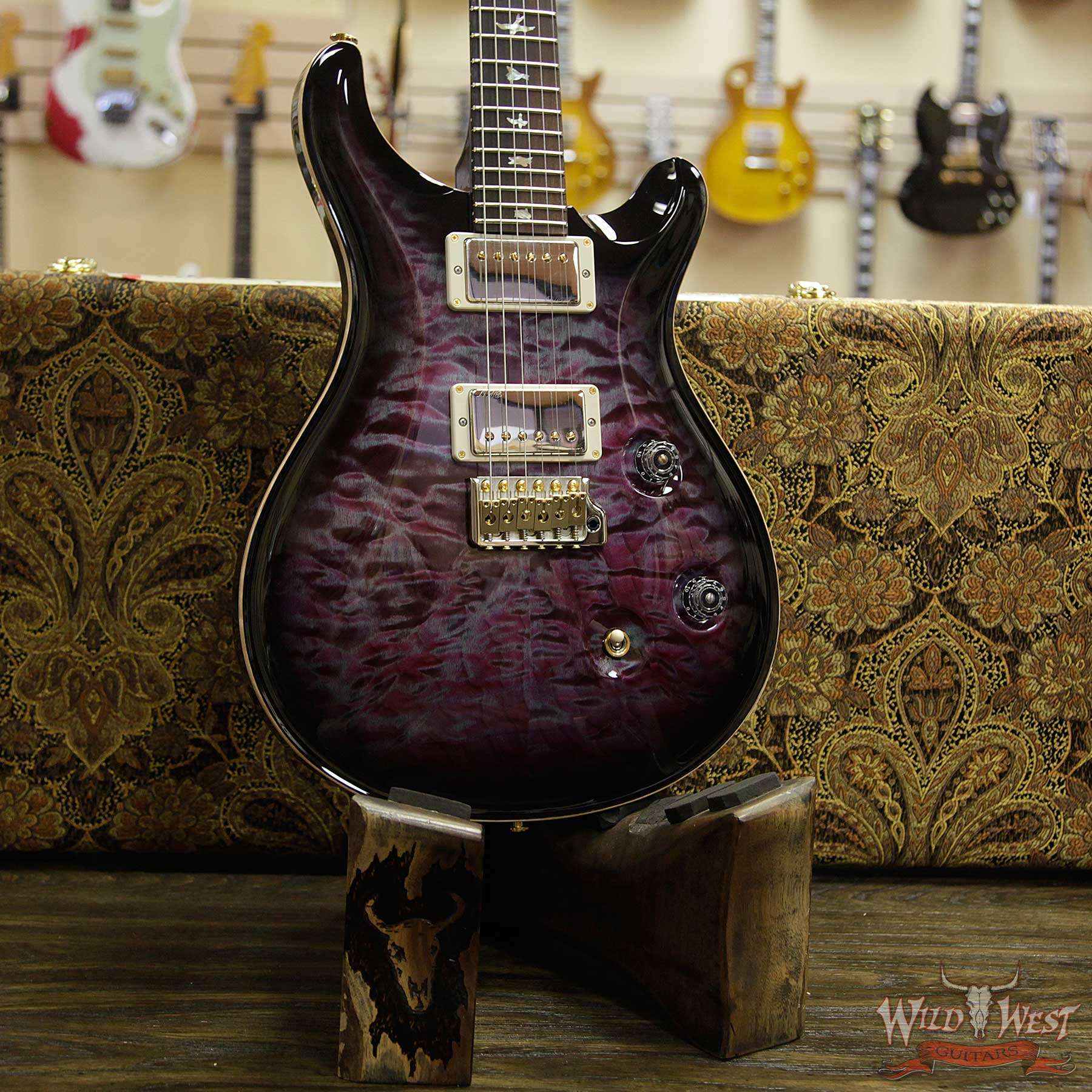prs-wl-q10-cu24brz-vs-276749-d2__wwg.jpg PRS Wood Library 10 Top Custom 24 Quilt Top Brazilian Rosewood Board Violet Smokeburst - Image 9