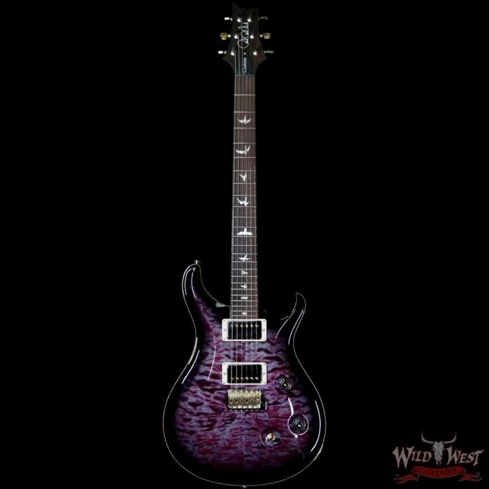 PRS Wood Library 10 Top Custom 24 Quilt Top Brazilian Rosewood Board Violet Smokeburst - Image 4