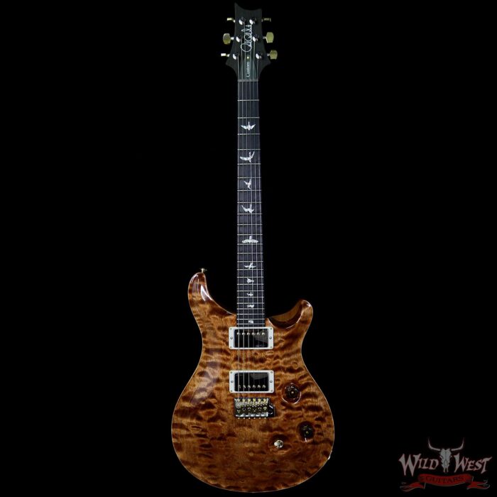 PRS Wood Library 10 Top Custom 24 Fatback Quilt Top Birdseye Neck Ebony Board Copperhead - Image 4