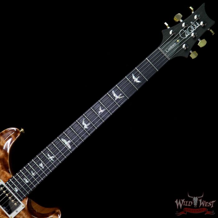 PRS Wood Library 10 Top Custom 24 Fatback Quilt Top Birdseye Neck Ebony Board Copperhead - Image 6