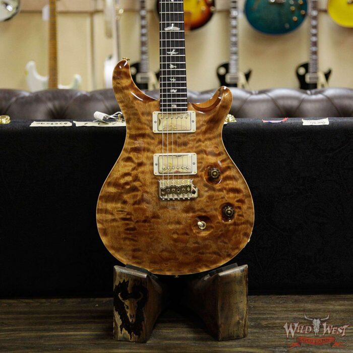 PRS Wood Library 10 Top Custom 24 Fatback Quilt Top Birdseye Neck Ebony Board Copperhead - Image 12