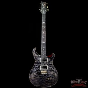 PRS Wood Library 10 Top Custom 24 Fatback Quilt Top Flame Neck Korina Brazilian Rosewood Board Charcoal - Image 5