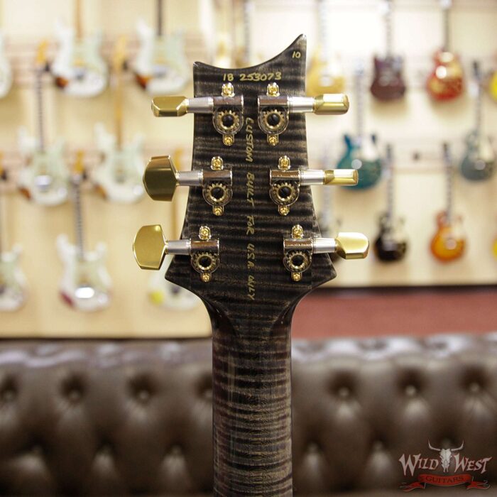 PRS Wood Library 10 Top Custom 24 Fatback Quilt Top Flame Neck Korina Brazilian Rosewood Board Charcoal - Image 13