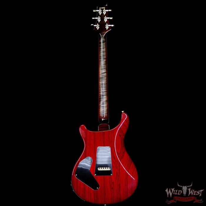 PRS Wood Library 10 Top Custom 24 Piezo Quilt Top Flame Neck Cocobolo Board Charcoal Cherry Burst - Image 6