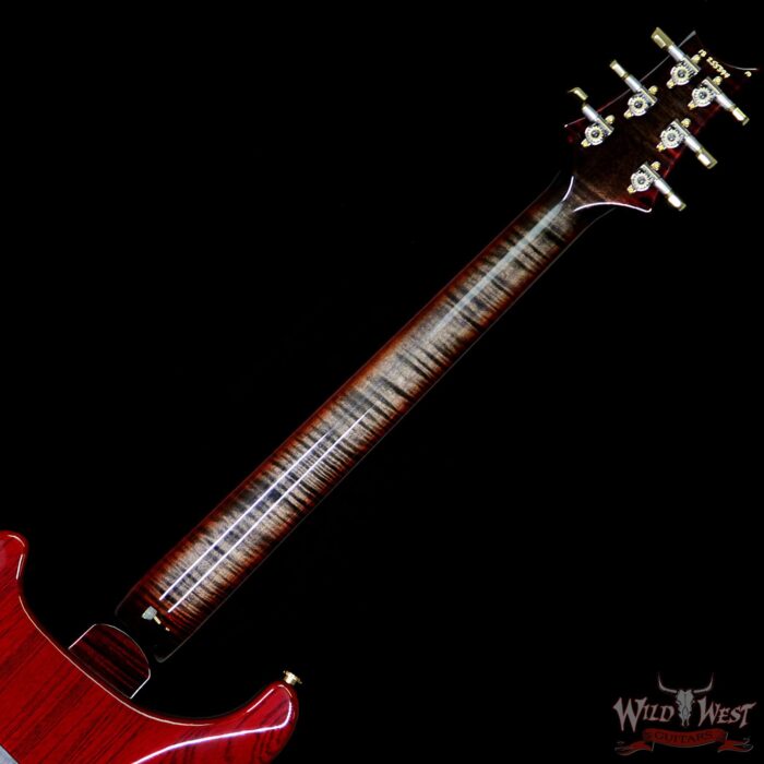 PRS Wood Library 10 Top Custom 24 Piezo Quilt Top Flame Neck Cocobolo Board Charcoal Cherry Burst - Image 12