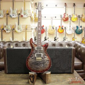 PRS Wood Library 10 Top Custom 24 Piezo Quilt Top Flame Neck Cocobolo Board Charcoal Cherry Burst - Image 11
