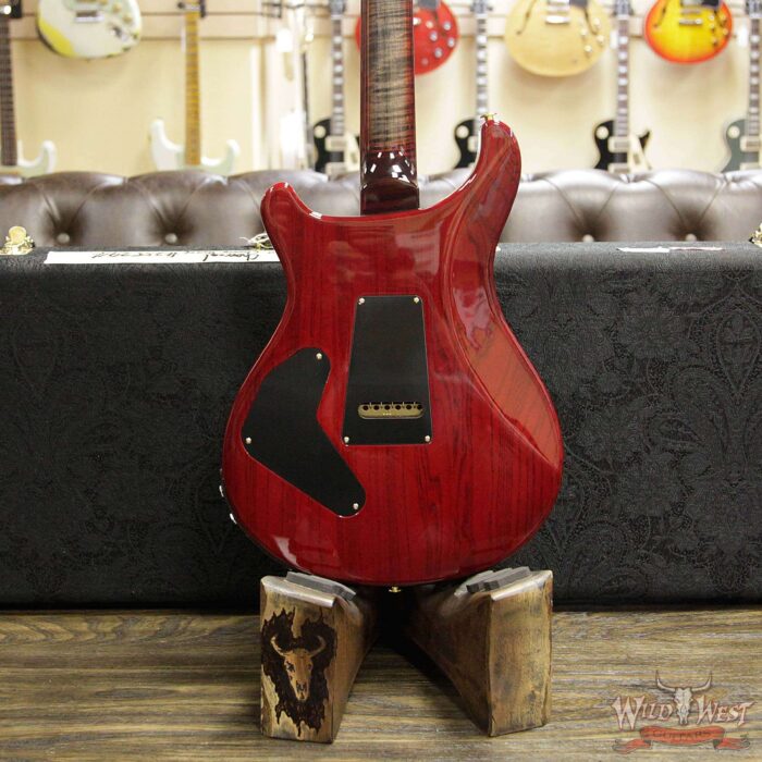 PRS Wood Library 10 Top Custom 24 Piezo Quilt Top Flame Neck Cocobolo Board Charcoal Cherry Burst - Image 14