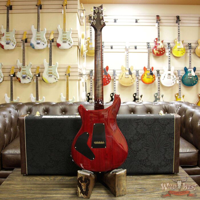 PRS Wood Library 10 Top Custom 24 Piezo Quilt Top Flame Neck Cocobolo Board Charcoal Cherry Burst - Image 15
