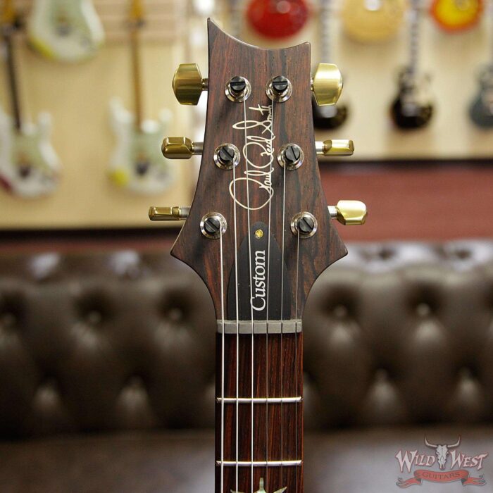 PRS Wood Library 10 Top Custom 24 Piezo Quilt Top Flame Neck Cocobolo Board Charcoal Cherry Burst - Image 9
