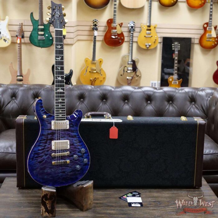 PRS Wood Library Quilt 10 Top McCarty 594 Brazilian Rosewood Fingerboard Violet Blue Burst - Image 6