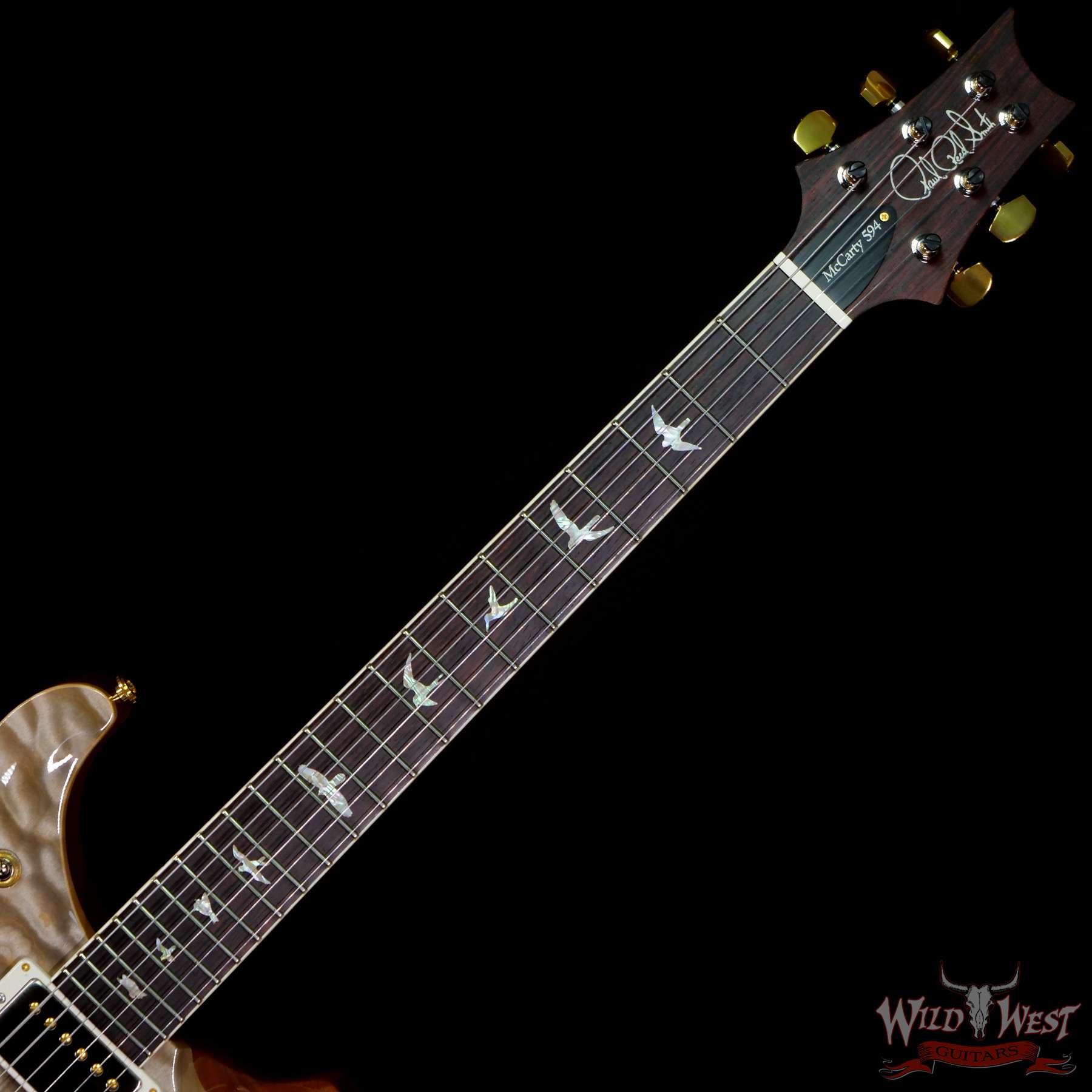 prs-wl-q10-mc594-317501-nf__wwg.jpg Paul Reed Smith PRS Wood Library Quilt 10 Top McCarty 594 Cocobolo Fingerboard Grey Black Fade - Image 4