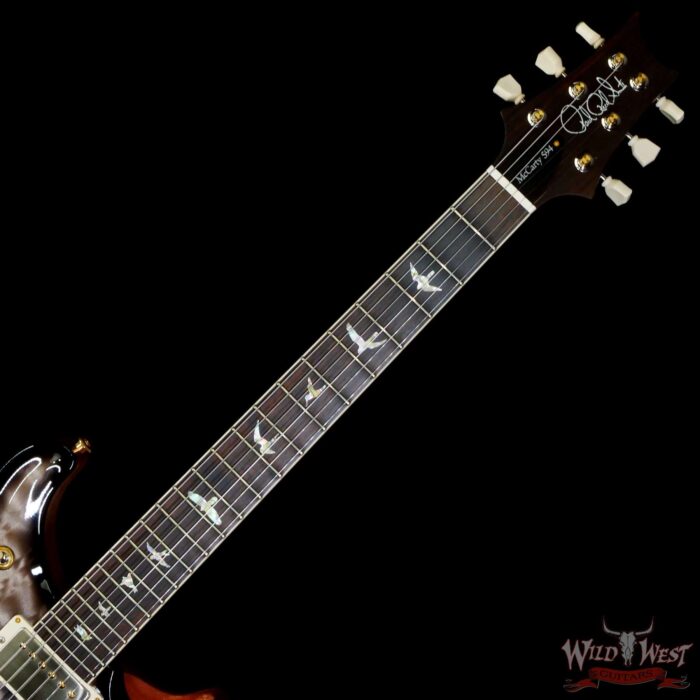 Paul Reed Smith PRS Wood Library 10 Top McCarty 594 Quilted Maple Top Brazilian Rosewood Board Gray Black Fade Burst - Image 4