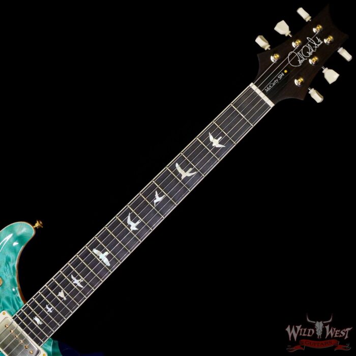 Paul Reed Smith PRS Wood Library 10 Top McCarty 594 Quilted Maple Top Brazilian Rosewood Board Blue Fade - Image 4