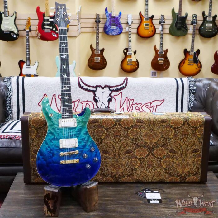 Paul Reed Smith PRS Wood Library 10 Top McCarty 594 Quilted Maple Top Brazilian Rosewood Board Blue Fade - Image 6
