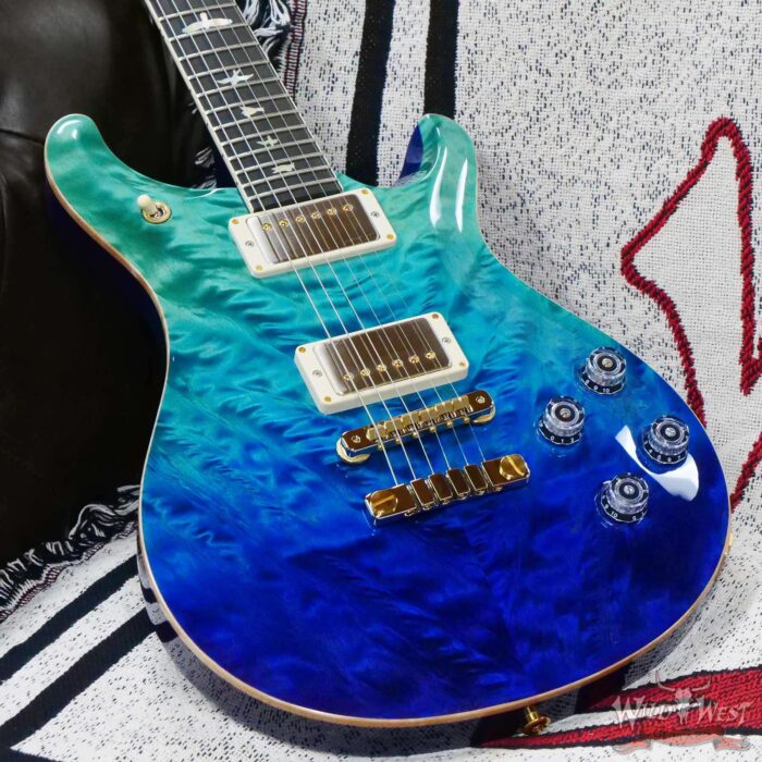 Paul Reed Smith PRS Wood Library 10 Top McCarty 594 Quilted Maple Top Brazilian Rosewood Board Blue Fade - Image 8