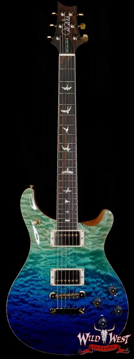 Paul Reed Smith PRS Wood Library Quilt 10 Top McCarty 594 Brazilian Rosewood Board Blue Fade
