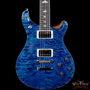 PRS Wood Library 10 Top Quilt Top McCarty 594 Flame Maple Neck Brazilian Rosewood Board Aquamarine - Image 3