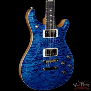 PRS Wood Library 10 Top Quilt Top McCarty 594 Flame Maple Neck Brazilian Rosewood Board Aquamarine - Image 4