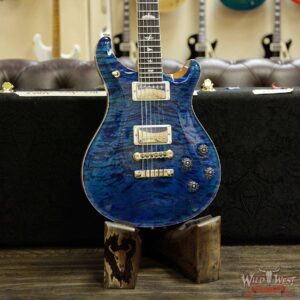 PRS Wood Library 10 Top Quilt Top McCarty 594 Flame Maple Neck Brazilian Rosewood Board Aquamarine - Image 10