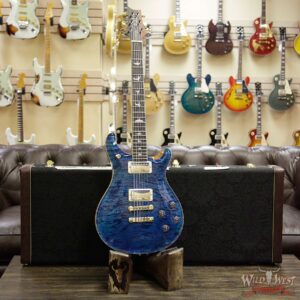 PRS Wood Library 10 Top Quilt Top McCarty 594 Flame Maple Neck Brazilian Rosewood Board Aquamarine - Image 11
